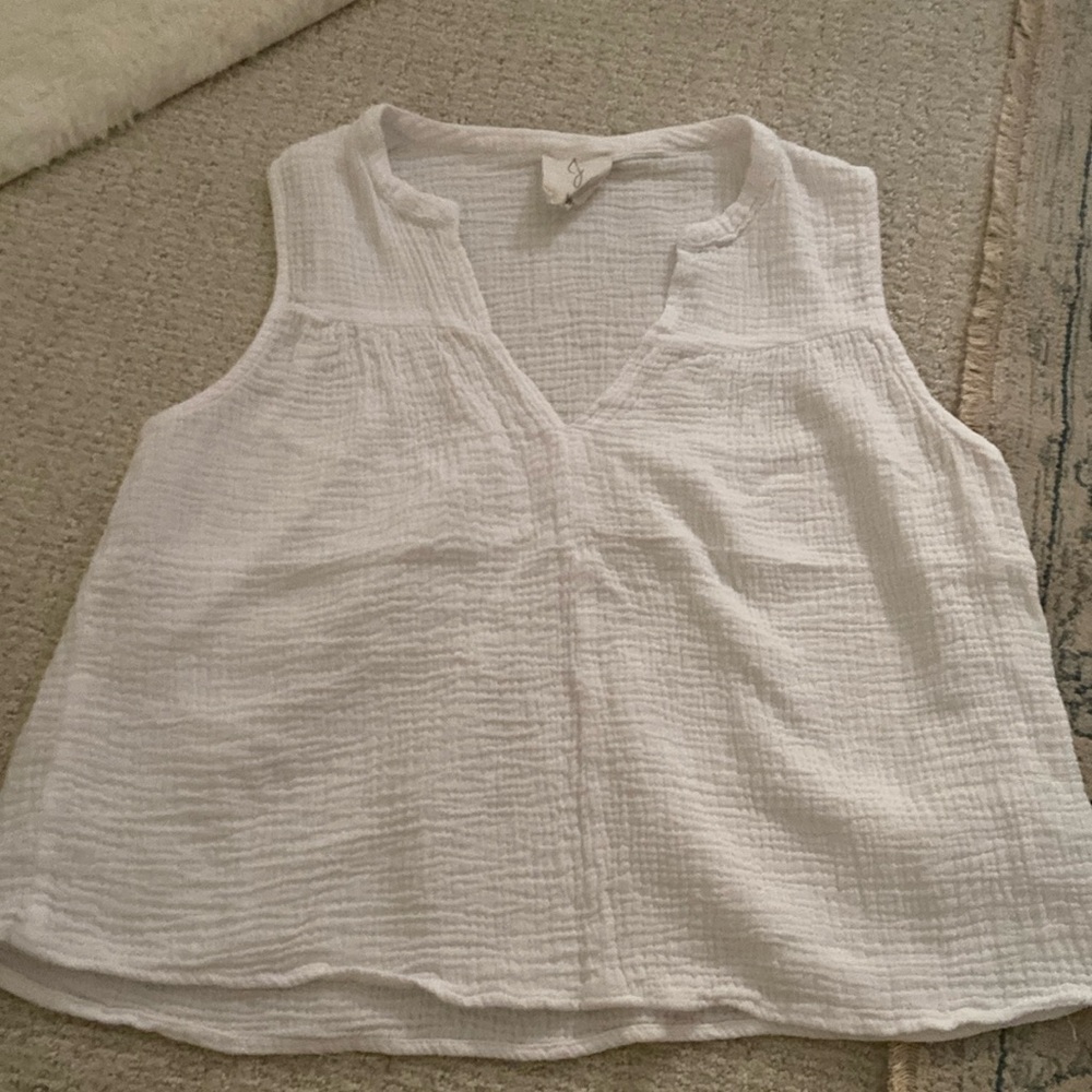 Joie 100% Cotton Gauze White Top